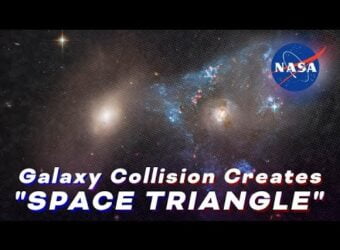 Galaxy Collision Creates “Space Triangle” in New Hubble Image - NASA Goddard